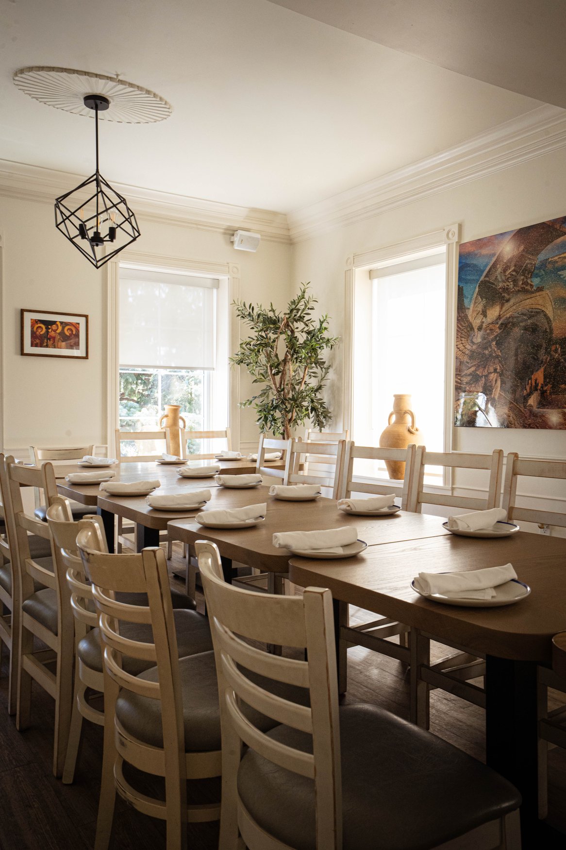 The Burton room at Santorini Estiatorio